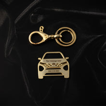 Load image into Gallery viewer, Tata New Safari Stainless Steel Customized Car Keychain with Custom Number Plate and Message
