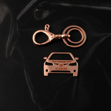 Load image into Gallery viewer, Toyota Corolla Altis Stainless Steel Customized Car Keychain with Custom Number Plate and Message