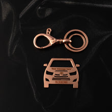 Load image into Gallery viewer, Toyota Innova Crysta Stainless Steel Customized Car Keychain with Custom Number Plate &amp; Message