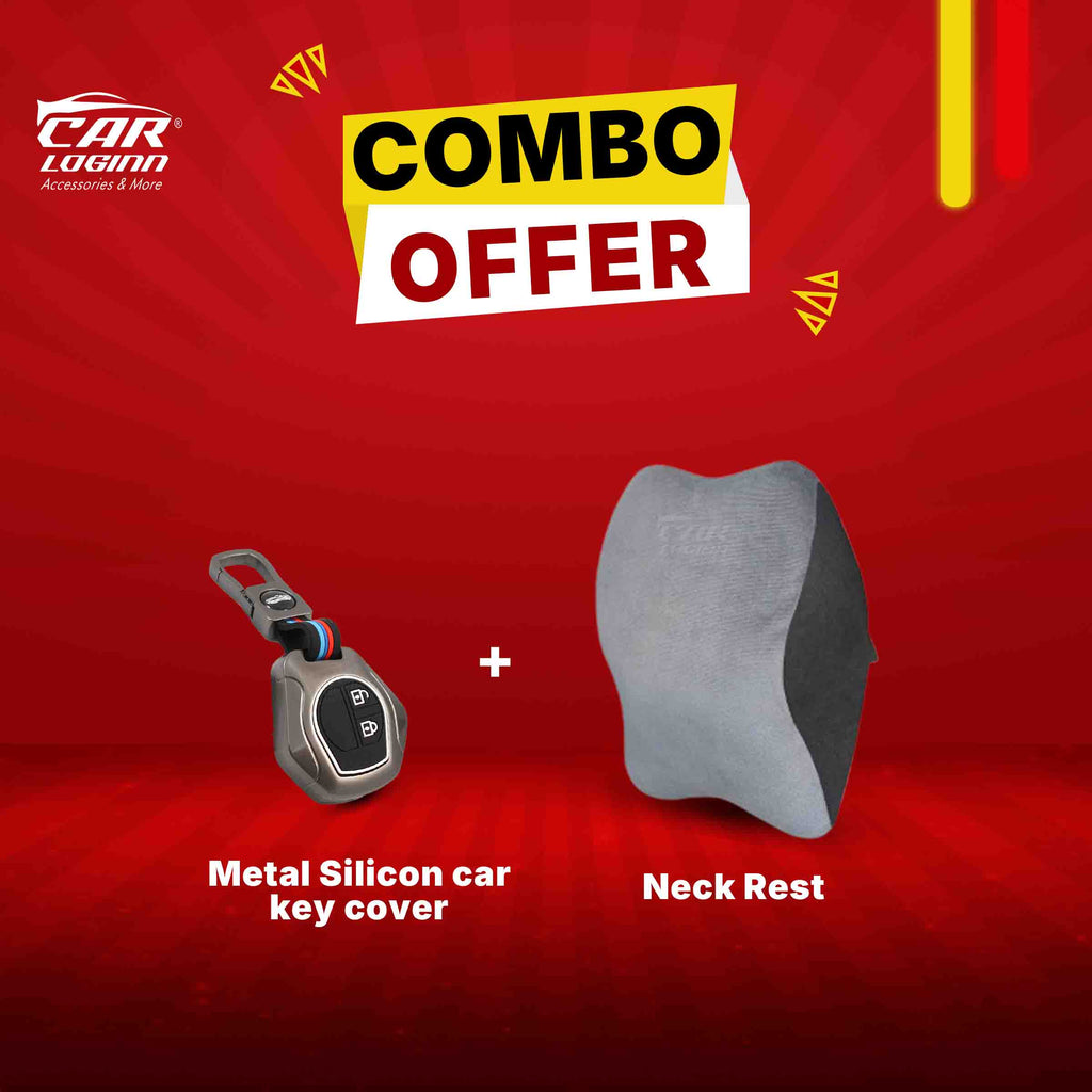 Metal Silicon Key case for New Maruti Suzuki 2 Button Key