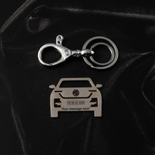 Load image into Gallery viewer, MG Stainless Steel Customized Car Keychain with Custom Number Plate and Message