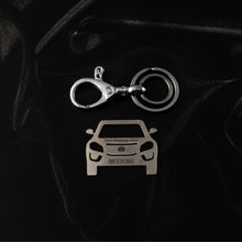 Load image into Gallery viewer, Tata Nexon Stainless Steel Customized Car Keychain with Custom Number Plate and Message