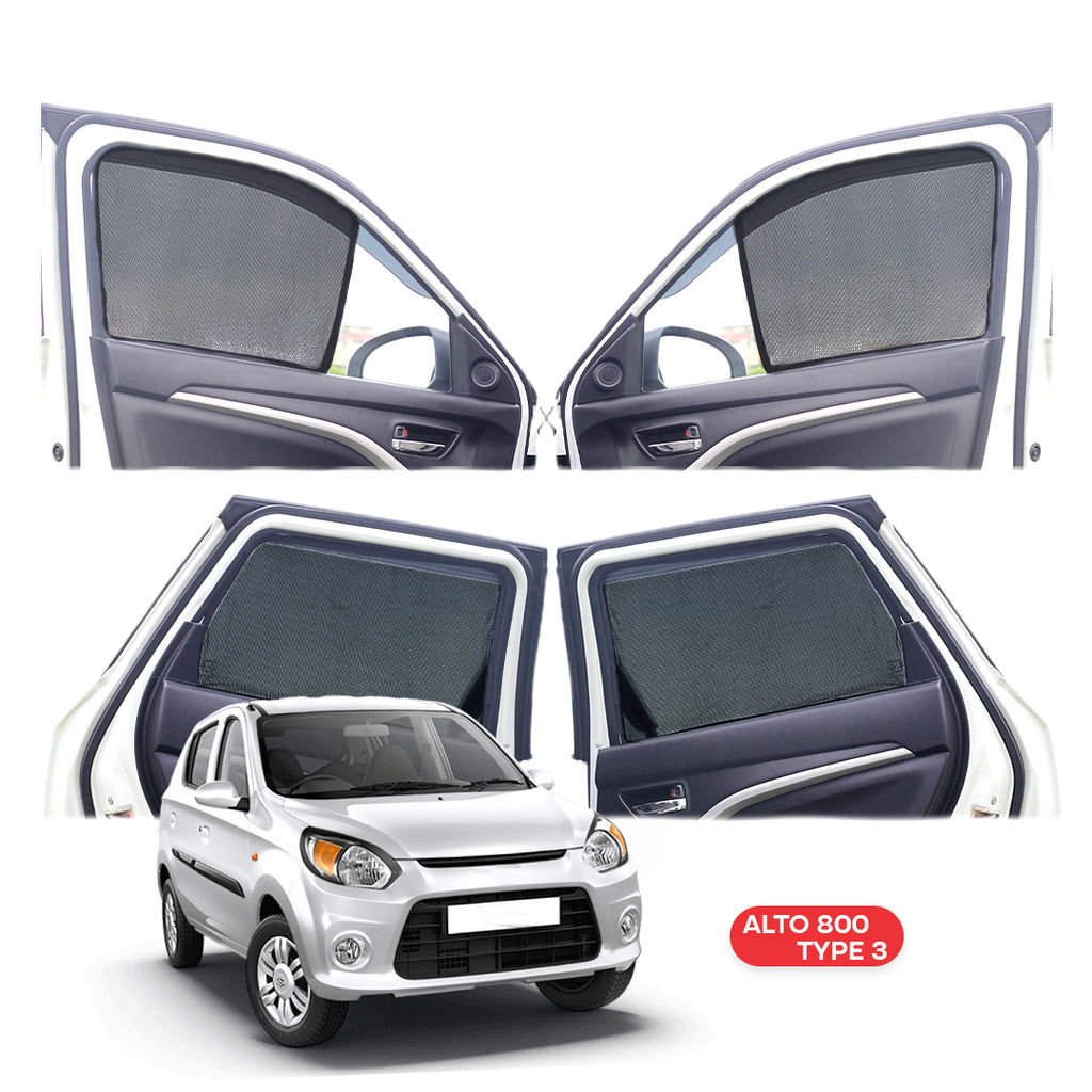 Maruti Suzuki Alto Half Window Curtain/Car Sunshades - 4 Pieces