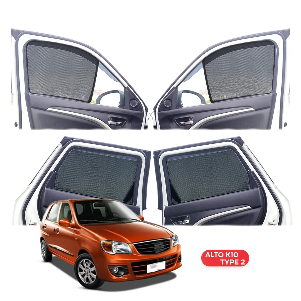 Maruti Suzuki Alto Half Window Curtain/Car Sunshades - 4 Pieces