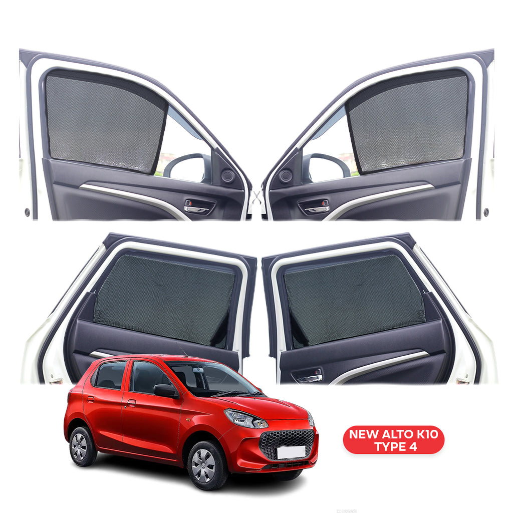 Maruti Suzuki Alto Half Window Curtain/Car Sunshades - 4 Pieces