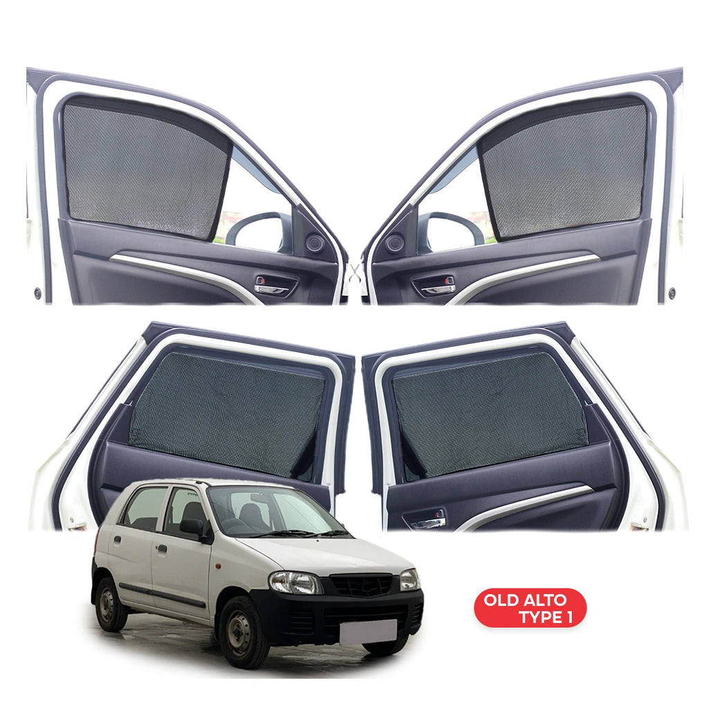Maruti Suzuki Alto Half Window Curtain/Car Sunshades - 4 Pieces