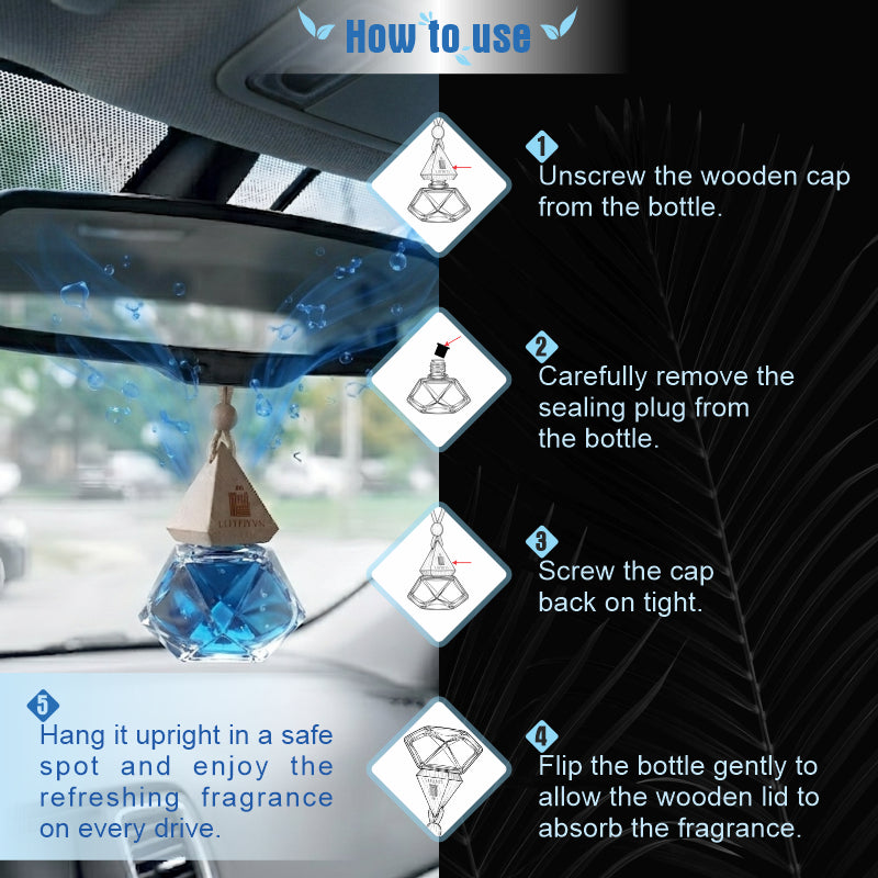 Lutfiyya Car Hanging Perfume -10 ML | Available in 6 Different Fragrances