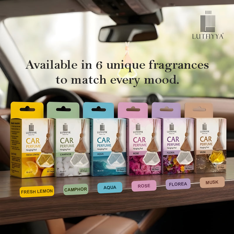 Lutfiyya Car Hanging Perfume -10 ML | Available in 6 Different Fragrances