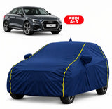 Audi A-3 Car Body Cover | All Weather Resistant | Triple Stitched with Soft Cotton Lining | Side Mirror Pocket (JUNGLE VALVET)