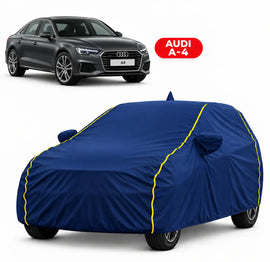 Audi A-4 Car Body Cover | All Weather Resistant | Triple Stitched with Soft Cotton Lining | Side Mirror Pocket (JUNGLE VALVET)