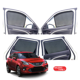 Maruti Suzuki Baleno Half Window Curtain/Car Sunshades - 4 Pieces
