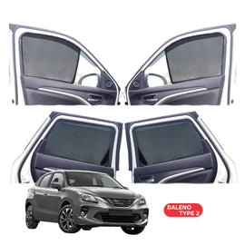 Maruti Suzuki Baleno Half Window Curtain/Car Sunshades - 4 Pieces