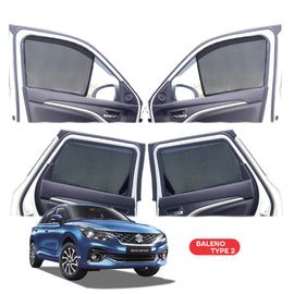 Maruti Suzuki Baleno Half Window Curtain/Car Sunshades - 4 Pieces