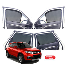 Load image into Gallery viewer, Maruti Suzuki Brezza Half Window Curtain/Car Sunshades - 4 Pieces