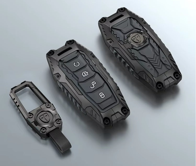 Carloginn Premium Metal Black Transformer Series Soft Silicon Key Cover for BYD ATTO 3 Smart key