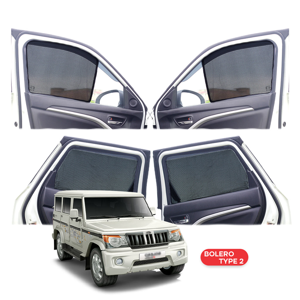 Mahindra Bolero Half Window Curtain/Car Sunshades - 6 Pieces