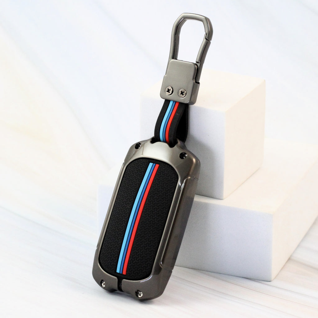 Metal Car Key Cover for TATA Curve 4 Button Smart Key