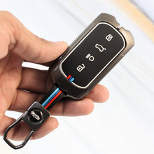 Load image into Gallery viewer, Metal Car Key Cover for TATA Curve 4 Button Smart Key