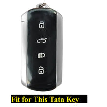 Load image into Gallery viewer, Metal Car Key Cover for Tata Curvv | Curvv EV Electric | Sierra | Safari | Harrier - 4 Button Smart Key