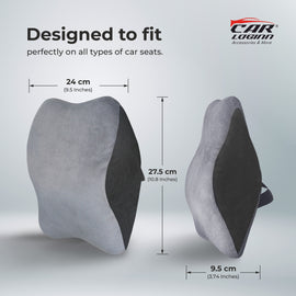 Carloginn Ultimate Car Neck Rest Pillow | 100% Memory Foam | Neck Pillow for Cervical Support | Suitable for All Cars