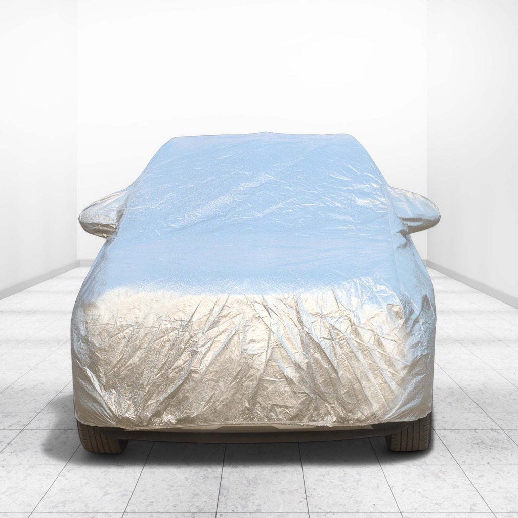 Carloginn 100% Waterproof Car Body Cover | All Weather Resistant | Triple Stitched with Soft Cotton Lining | Side Mirror Pocket (AERO Silver)