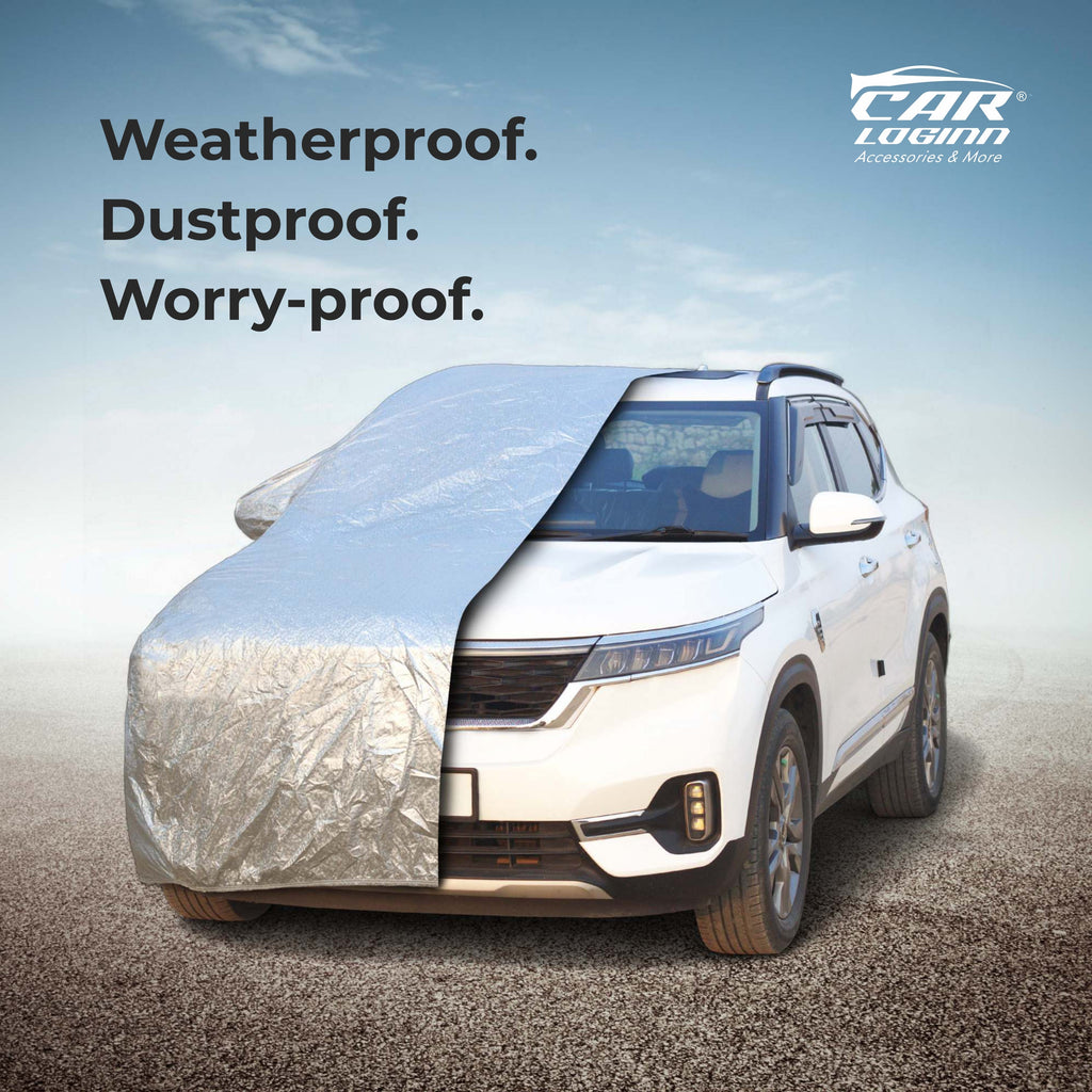 EECO Maruti Suzuki Car Body Cover | All Weather Resistant | Triple Stitched with Soft Cotton Lining | Side Mirror Pocket (AERO Silver)