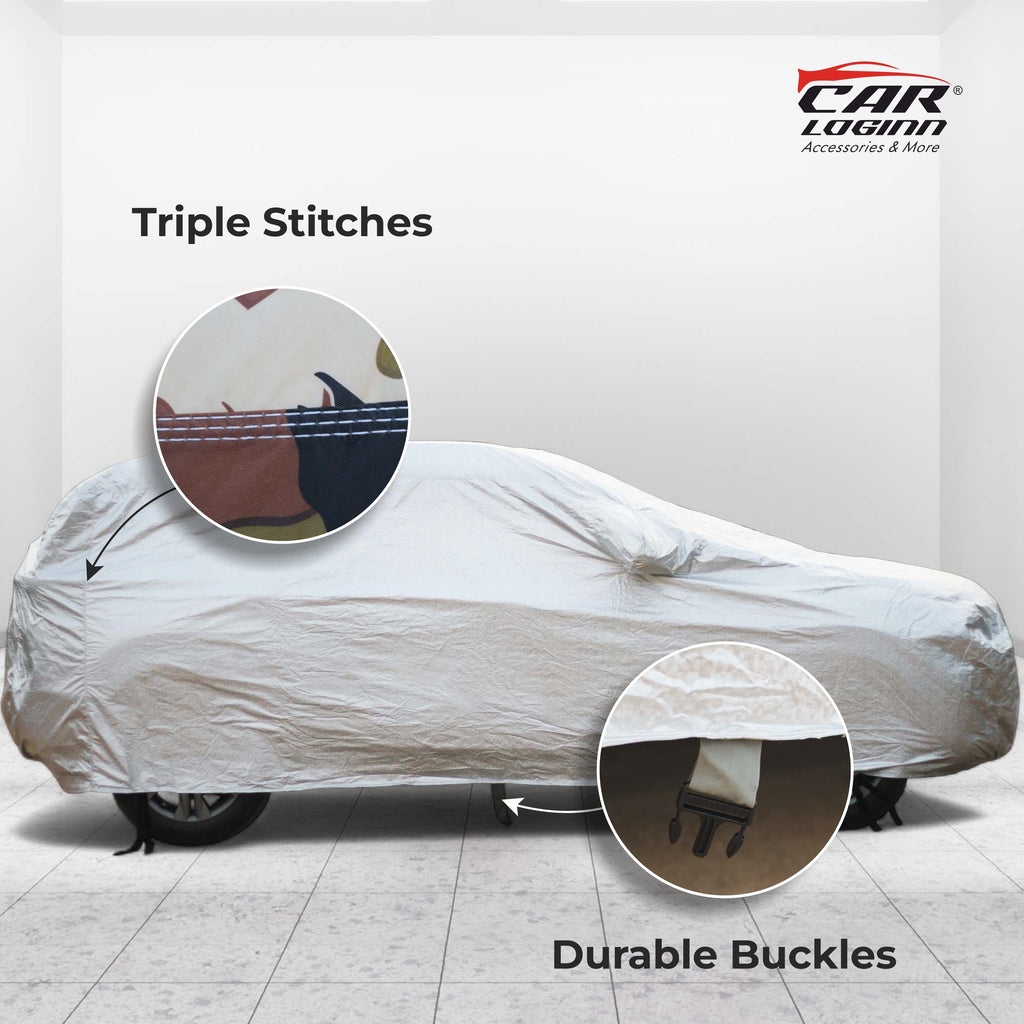 Range Rover Sport Car Body Cover | All Weather Resistant | Triple Stitched with Soft Cotton Lining | Side Mirror Pocket (AERO Silver)