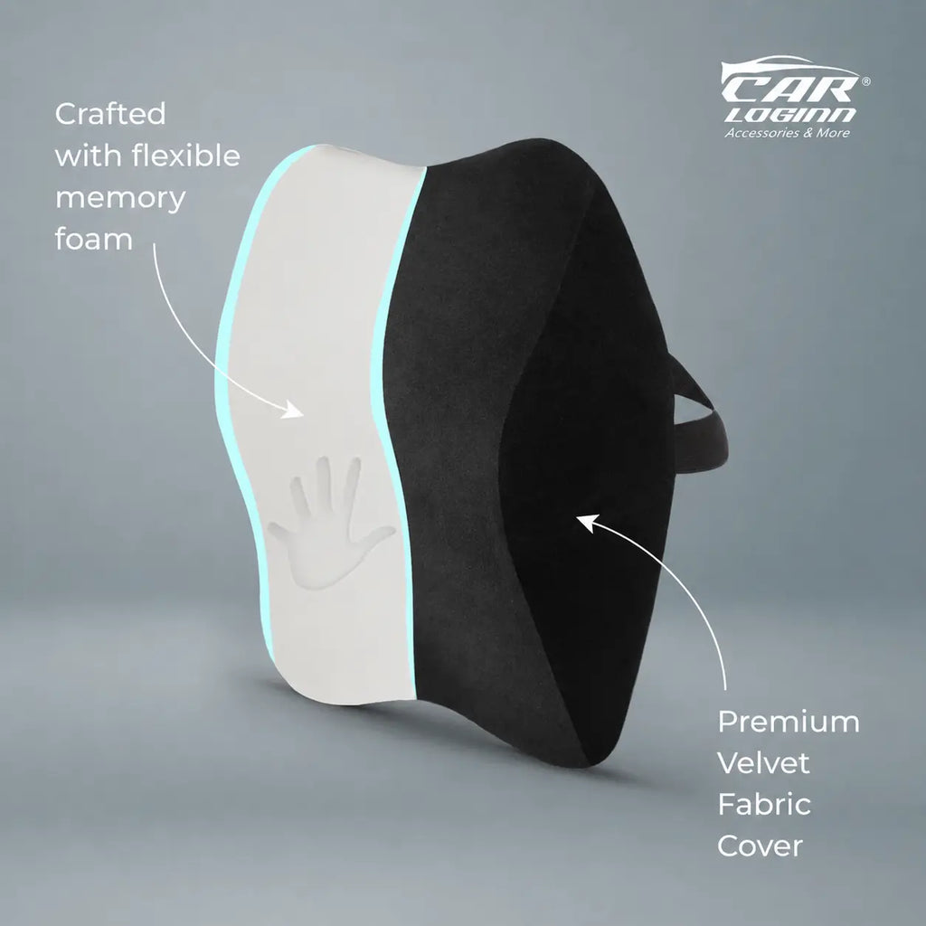 Carloginn Ultimate Car Neck Rest Pillow | 100% Memory Foam | Neck Pillow for Cervical Support | Suitable for All Cars