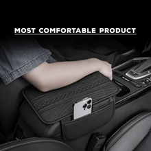 Load image into Gallery viewer, Premium PU Leather Car Armrest Cover Pad | Console Protector &amp; Armrest Pad with Dual Phone Pockets | Universal Fit for Car, SUV