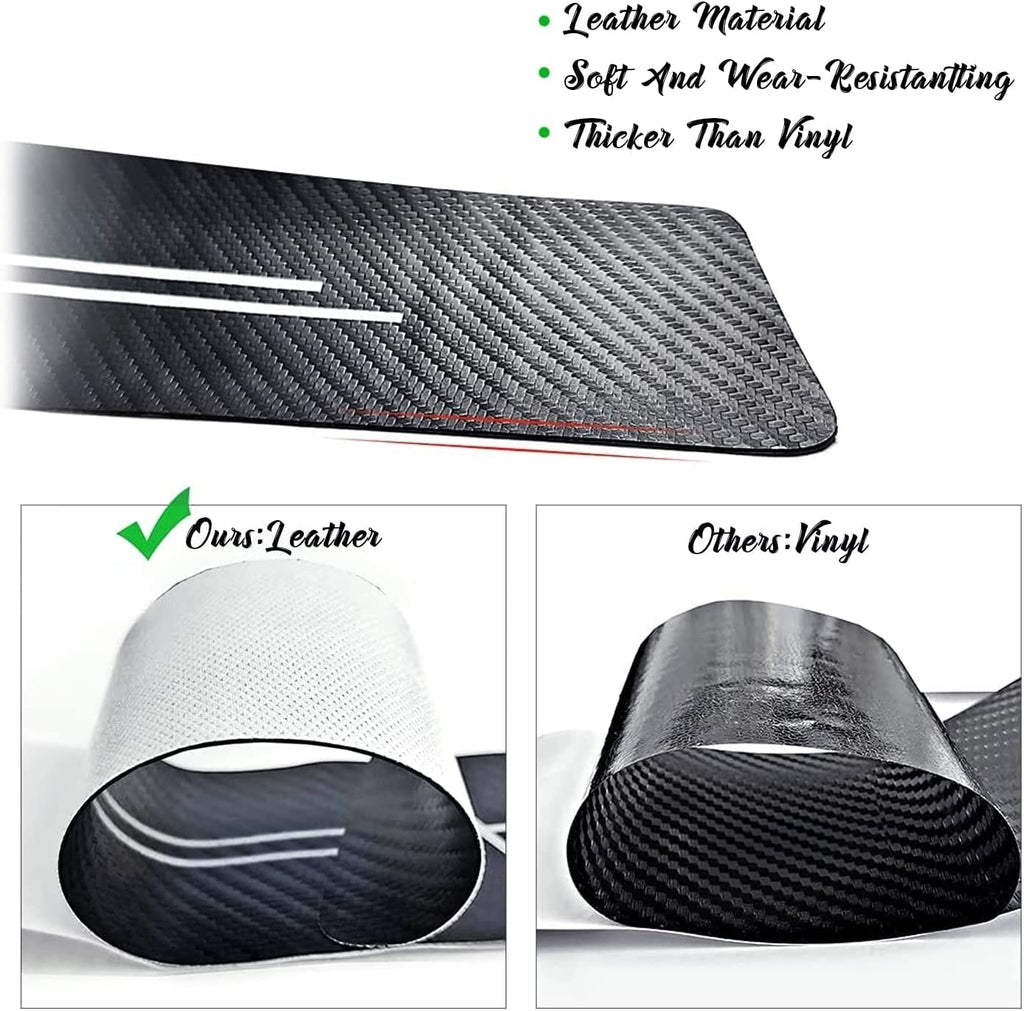 Car Door Strip Carbon Fiber Wrap Sill Edge | Anti Scratch Tape for all Cars (Set of 4 pieces)