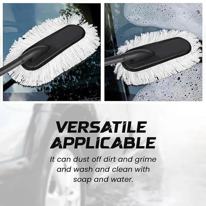 Carloginn Premium Car Duster | Wax-Coated Microfiber Car Cleaning Duster