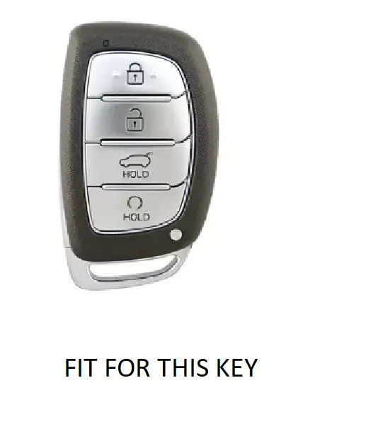 Metal Leather Car Keycover for Hyundai Creta SX | Venue SX Smart Key (4 Button Smart Key) (Copy)