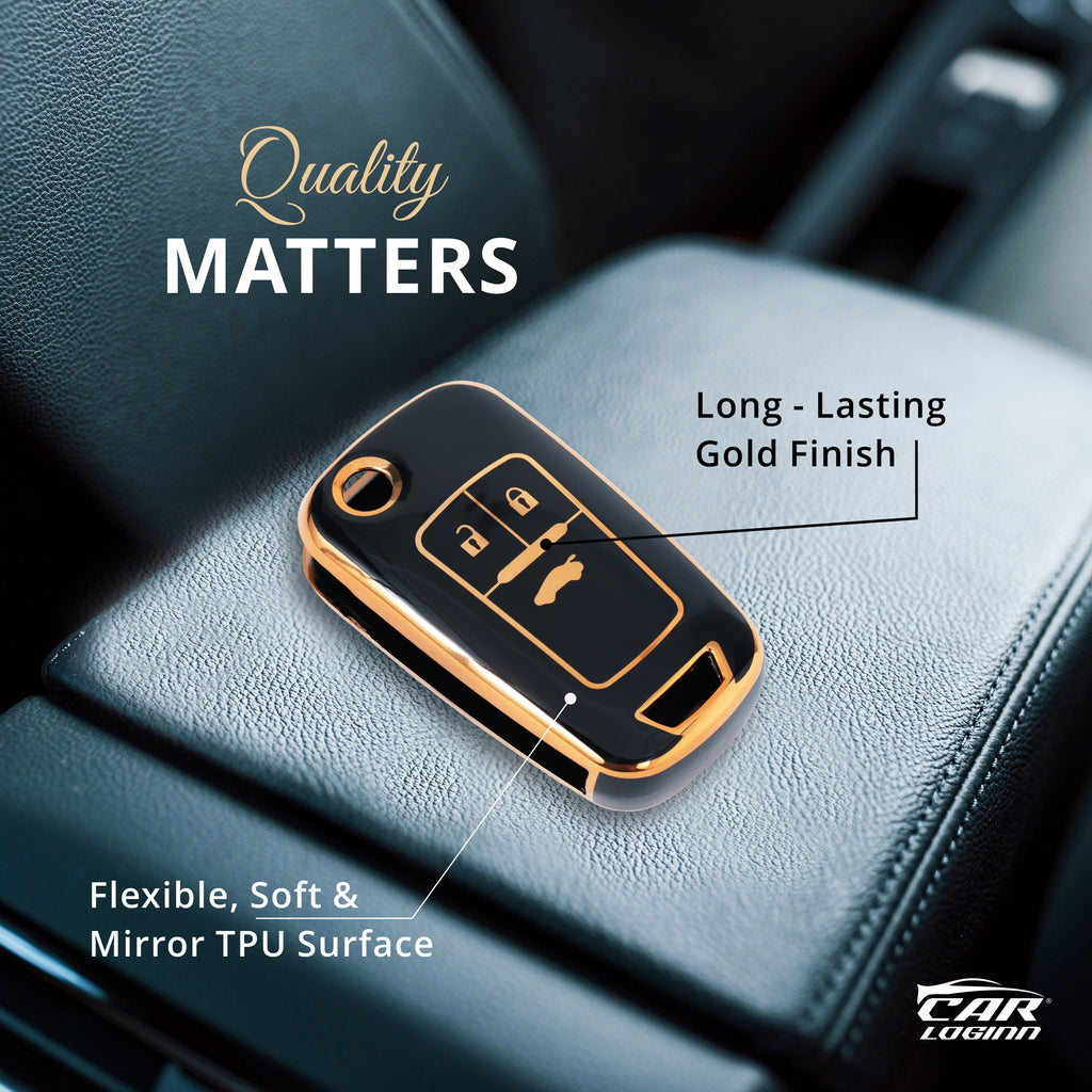 TPU Car Key Cover Fit for Chevrolet Cruze | Chevrolet Beat | Avio | Spark Flip Key