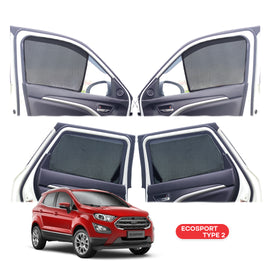 Ford Ecosport Half Window Curtain/Car Sunshades - 4 Pieces