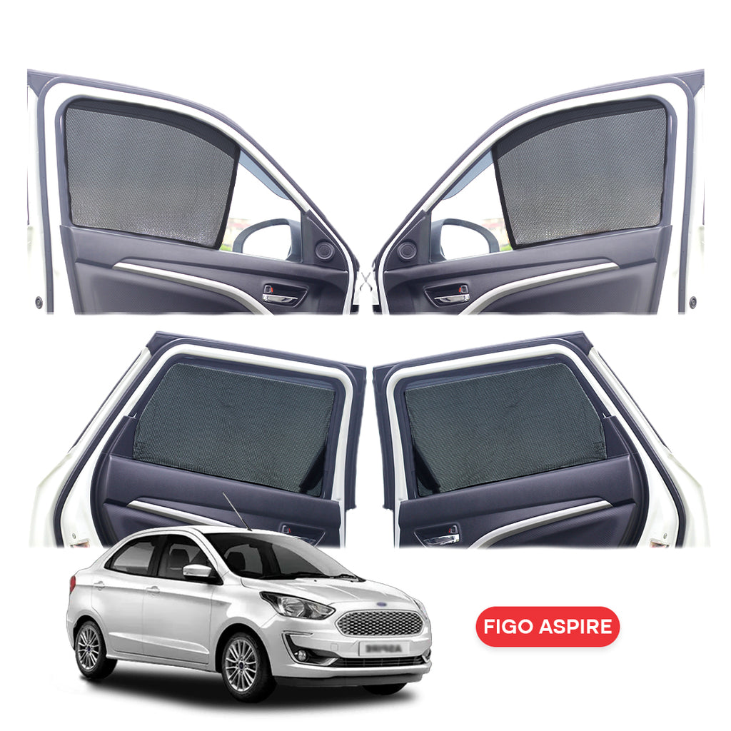 Ford Figo Aspire Half Window Curtain/Car Sunshades - 4 Pieces
