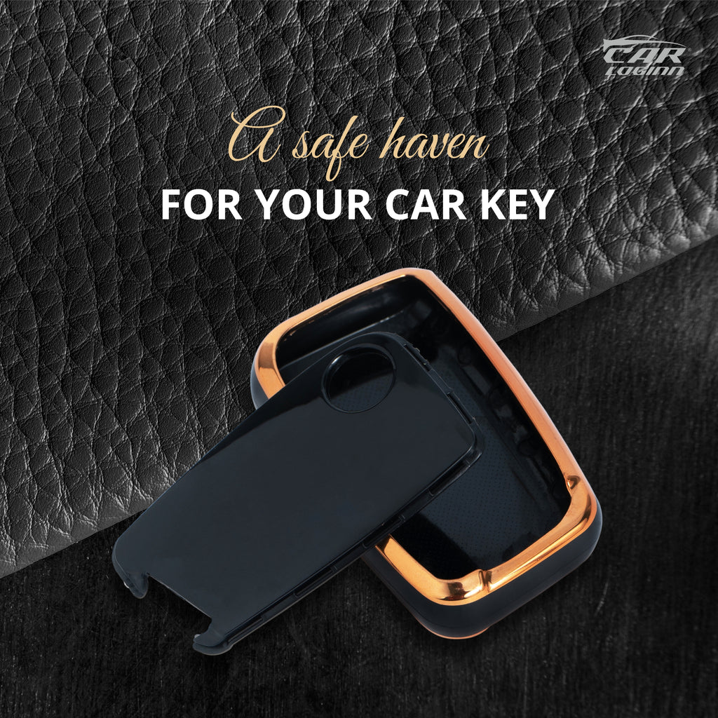 TPU Car Key Cover Fit for Skoda Slavia | Kushaq | Superb | Kodiaq | Volkswagen Tiguan | Virtus | New Vento | New Polo Smart Key (Copy)