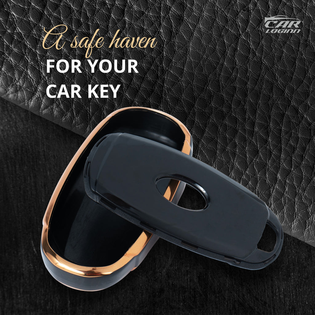 TPU Car Key Cover Fit for Hyundai Old Verna | Verna -2020 | New Verna | Kona Electric (3 Button Smart Key)