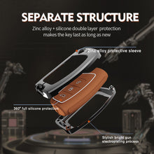 Load image into Gallery viewer, Metal Zinc Soft Silicon Key Case for Ford EcoSport | Aspire | Freestyle Flip Key only (3 Button)