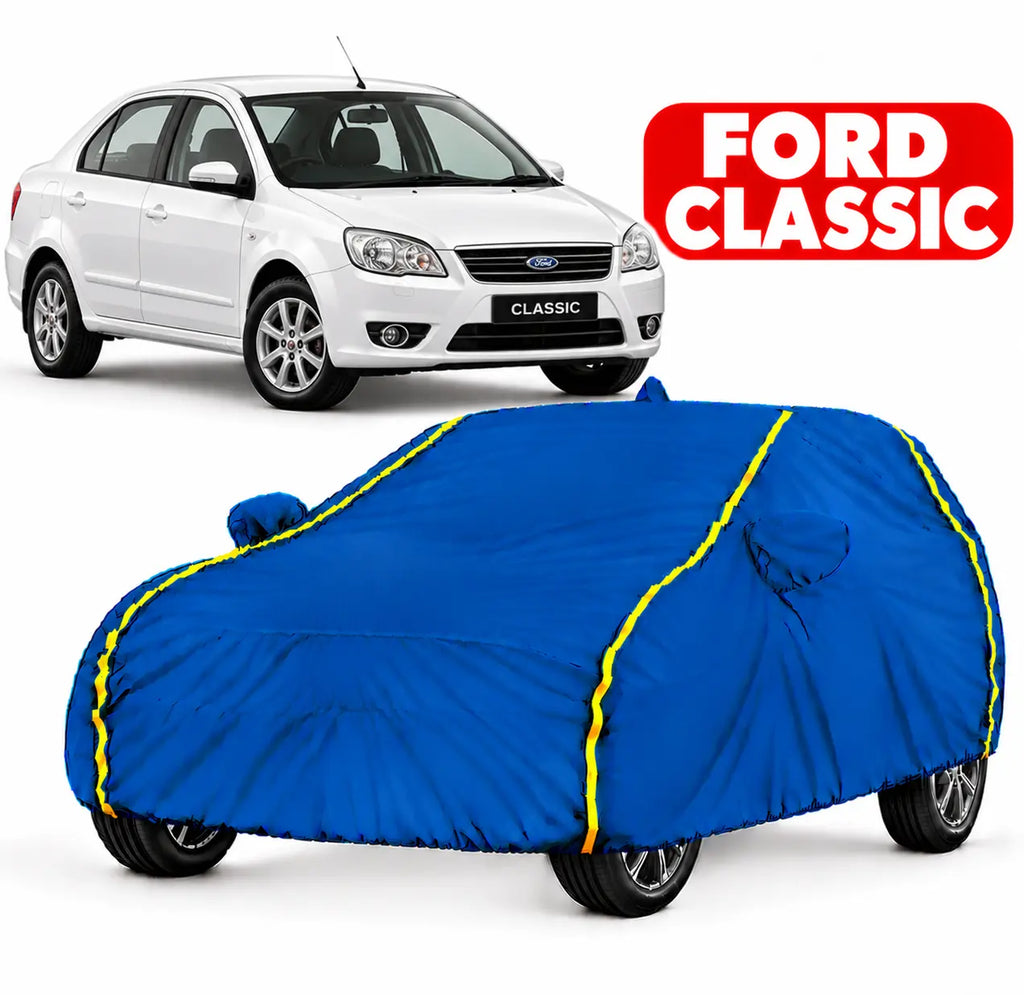 Ford Classic Car Body Cover | All Weather Resistant | Triple Stitched with Soft Cotton Lining | Side Mirror Pocket
