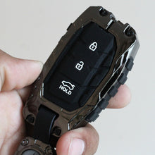 Load image into Gallery viewer, Premium Metal Black Transformer Series Soft Silicon Key Cover for Hyundai 3 Button Smart Key