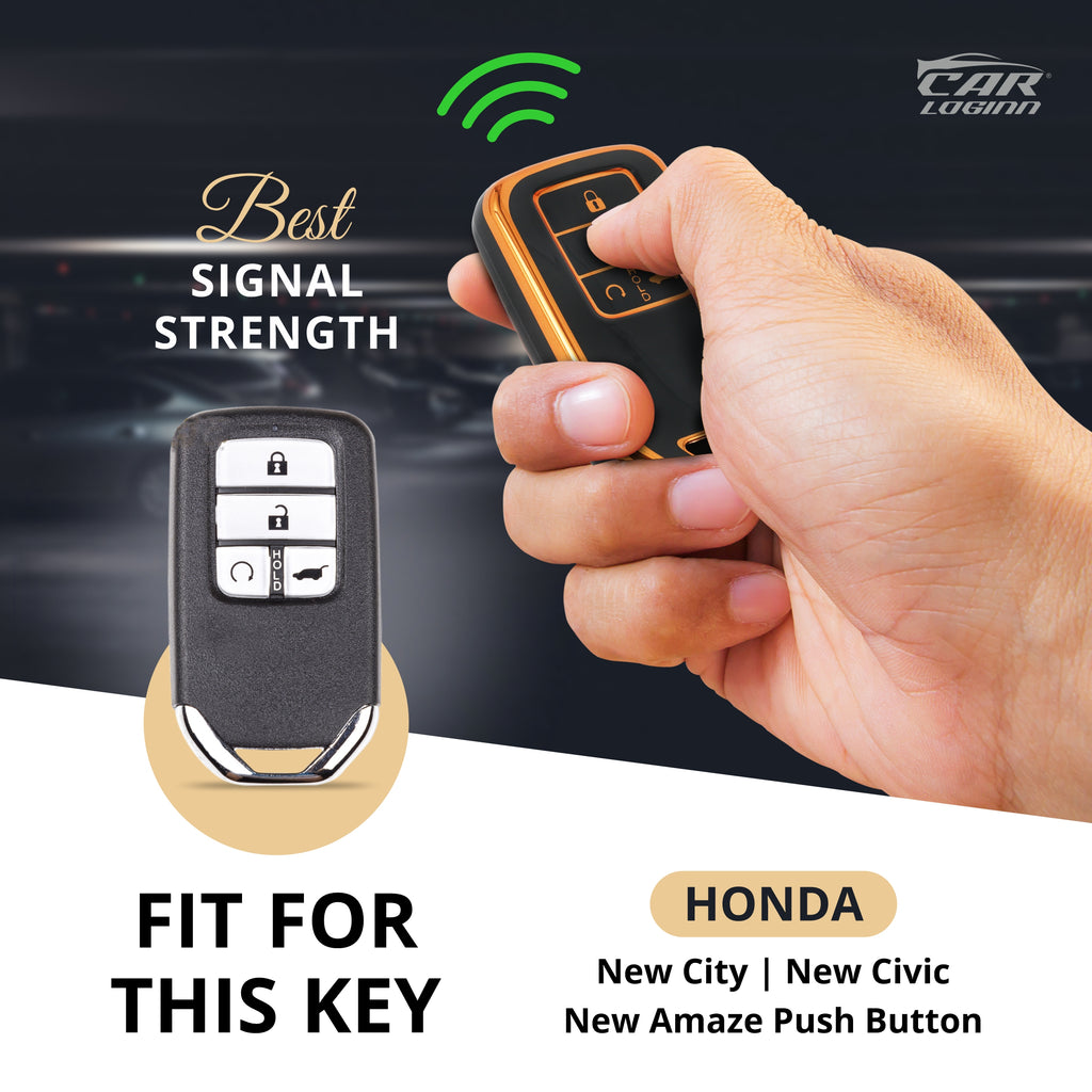 TPU Car Key Cover Fit for New Honda Civic | New Amaze | New Honda City Smart Key