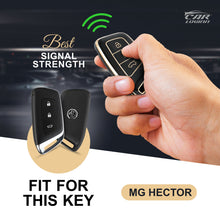 Load image into Gallery viewer, TPU Car Key Cover Fit for MG Hector | Windsor | Astor | Gloster Smart Key (3 Button)