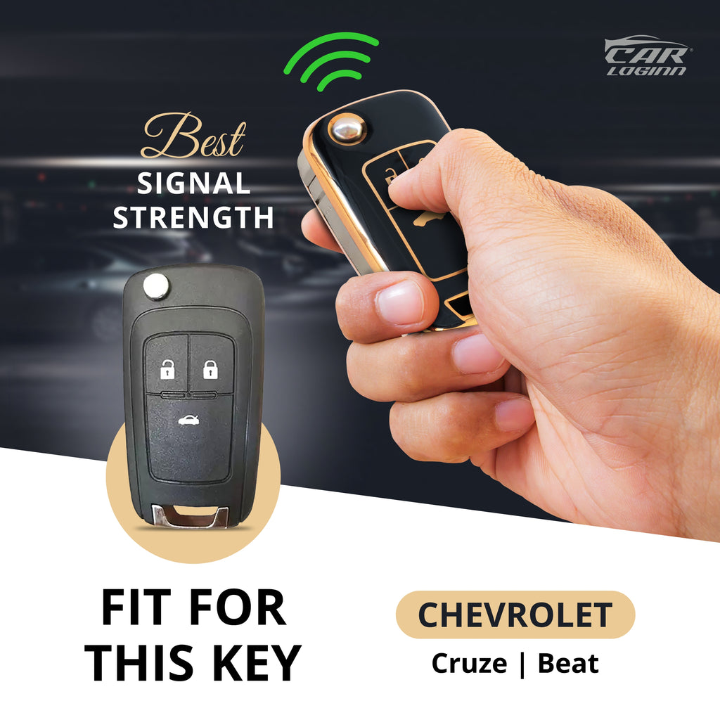TPU Car Key Cover Fit for Chevrolet Cruze | Chevrolet Beat | Avio | Spark Flip Key