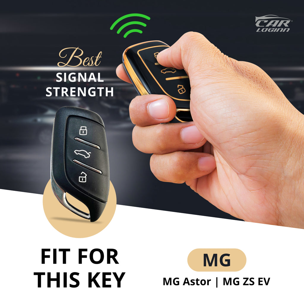 TPU Car Key Cover Fit for MG Astor | MG ZS EV Smart Key