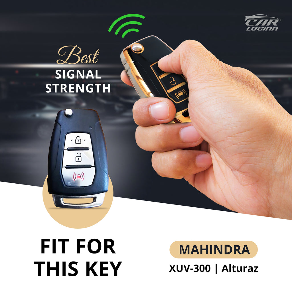TPU Car Key Cover Fit for Mahindra XUV-300 Flip Key (Copy)