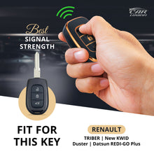 Load image into Gallery viewer, TPU Car Key Cover Fit for Renault TRIBER | New KWID | Duster | Datsun REDI-GO Plus Flip Type Key (R-2)