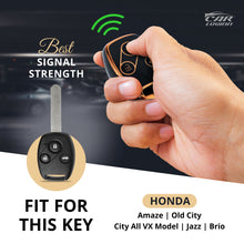 Load image into Gallery viewer, TPU Car Key Cover Fit for Honda Amaze | Old Honda City | Honda City All VX Model | Jazz | Brio (Honda-5)