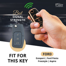 Load image into Gallery viewer, TPU Car Key Cover Fit for Ford Fiesta | Figo | Ecosport | Aspire | Freestyle Flip Key