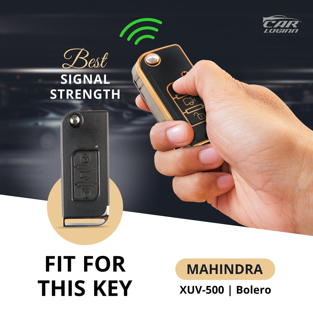 TPU Car Key Cover Fit for Mahindra XUV 500 Flip Key (Copy)