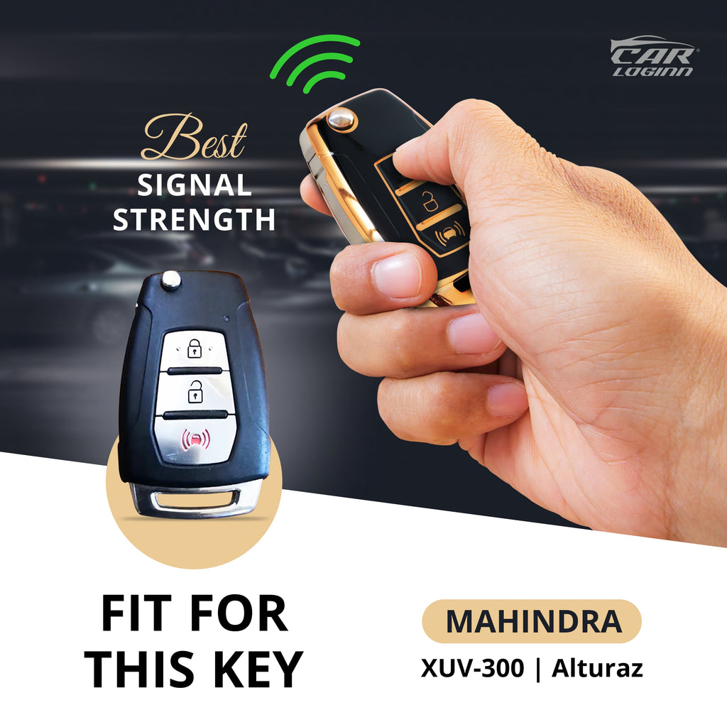 TPU Car Key Cover Fit for Mahindra XUV-300 Flip Key